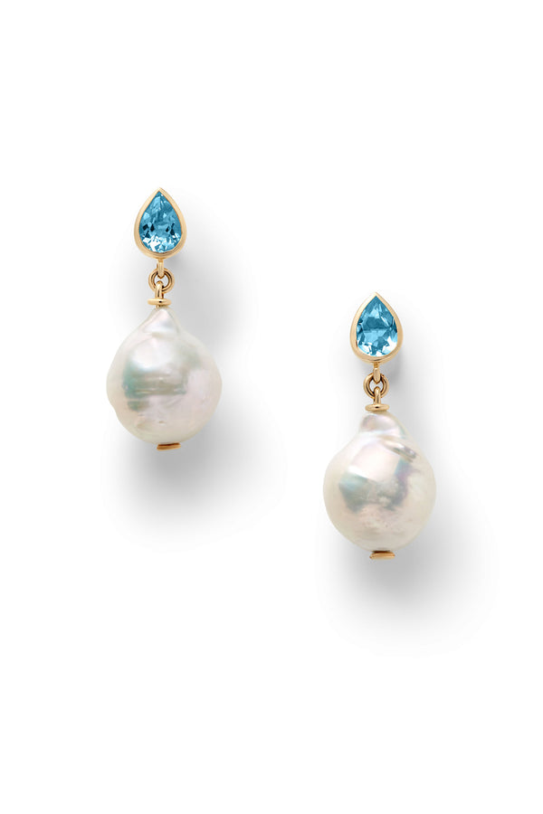 Alison Lou Tear Pearl Drop Earrings