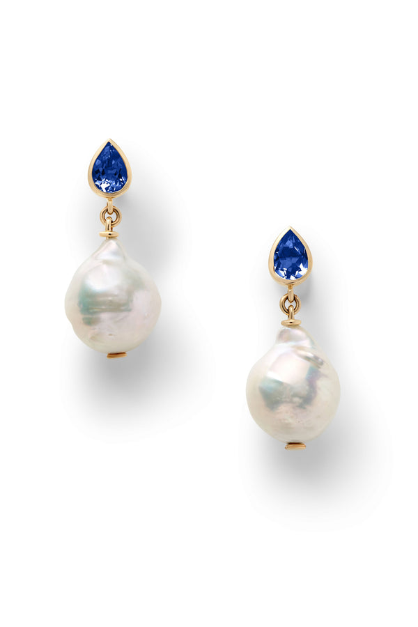 alison lou Tear Pearl Drop Earrings