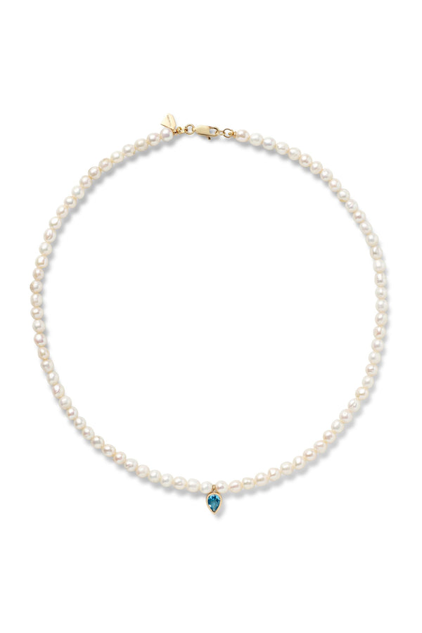 alison lou Tear Pearl Necklace