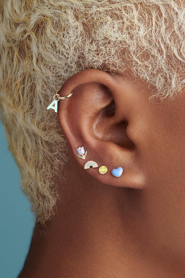 Alison Lou Tiny Happy Face Stud