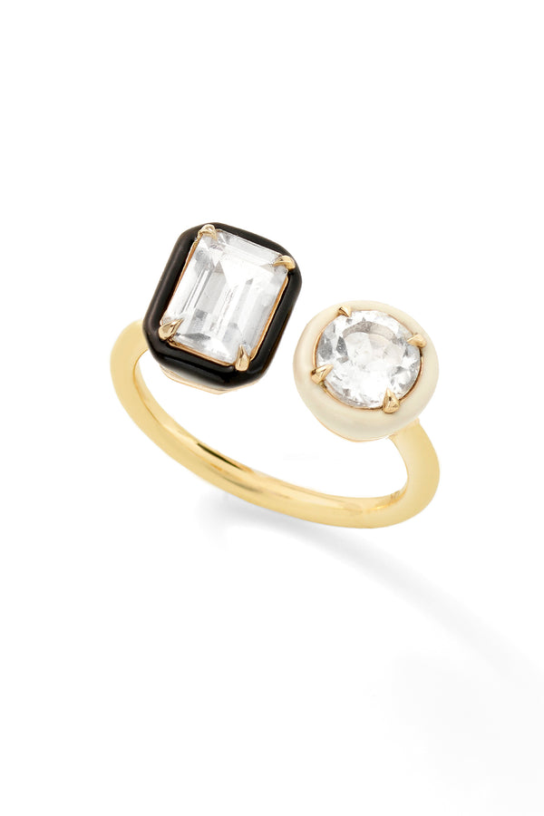 Alison Lou Two-Stone Cocktail Ring: Rectangle/Round