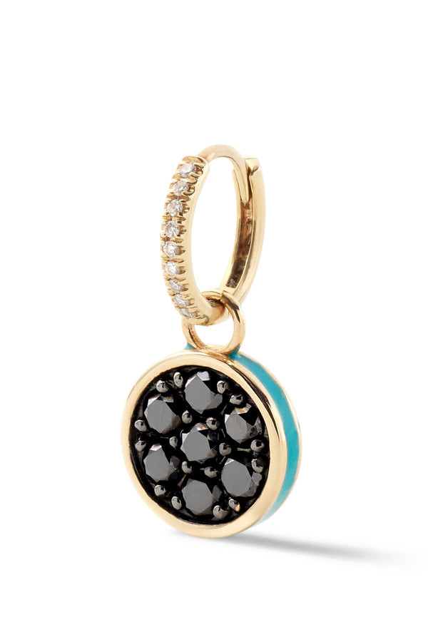 alison lou Caviar Kaspia Huggie with Caviar Tin Charm