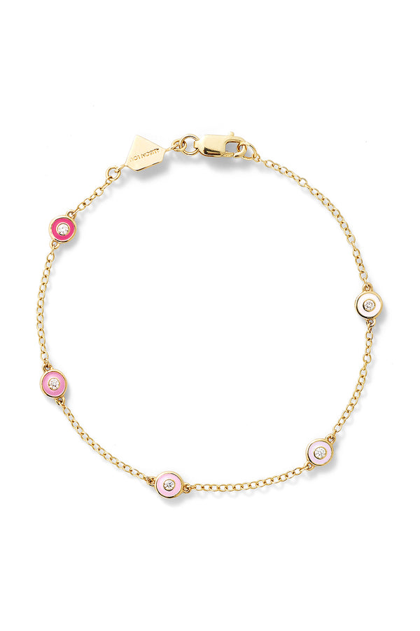 Alison Lou Diamond Enamel Bezel By The Yard Bracelet