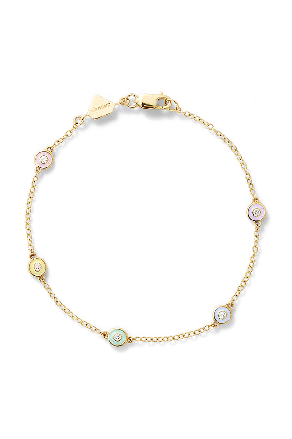 alison lou Diamond Enamel Bezel By the Yard Bracelet