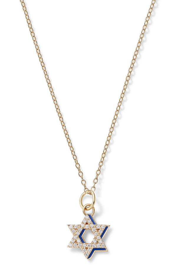 alison lou Diamond Star of David with Enamel Shadow Necklace