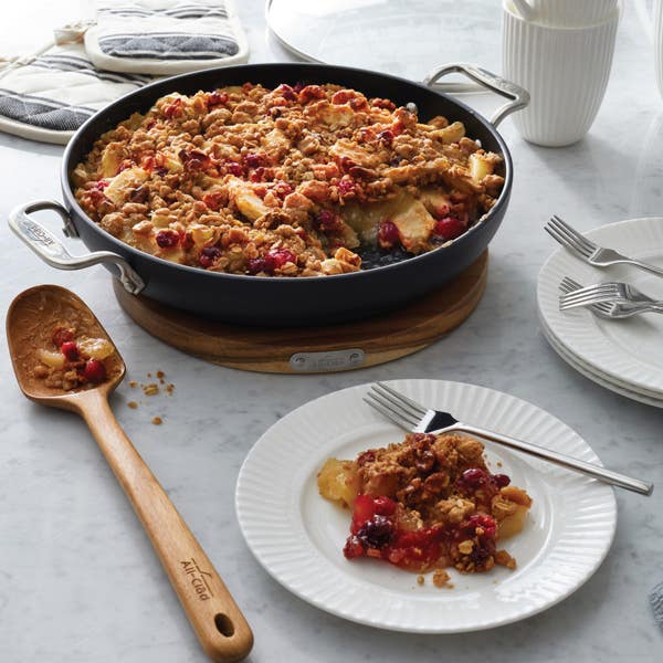 All Clad Acacia Wood Trivet And Spoon; 2 Piece Set