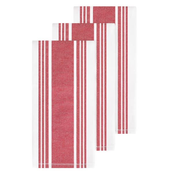all clad Dual Kitchen Towel Set; Chili; 3 pieces