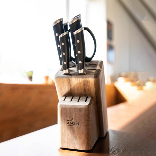 All Clad Forged Knives; Knife Block Set; 7 Piece
