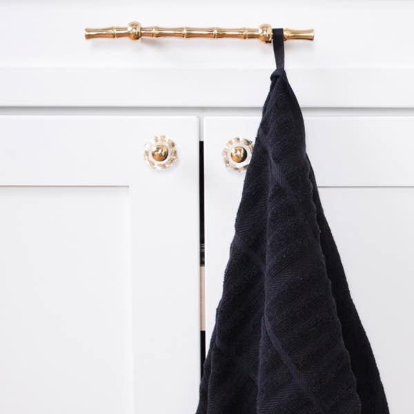 All Clad Solid Kitchen Towel Set; Black; 2 Pieces