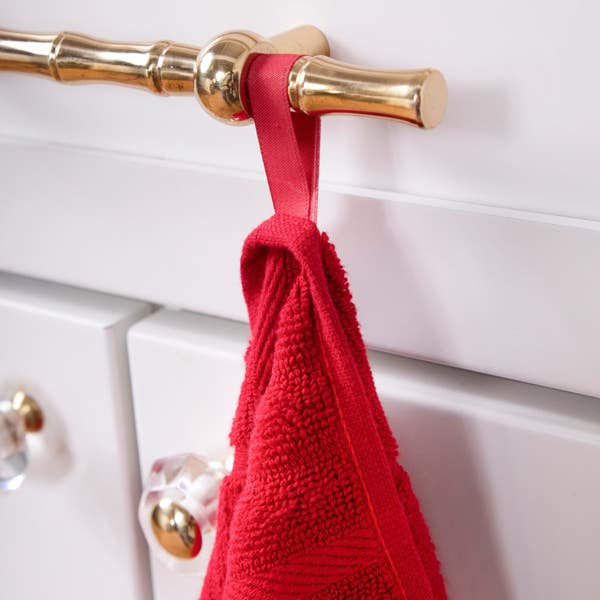 All Clad Solid Kitchen Towel Set; Chili; 2 Pieces