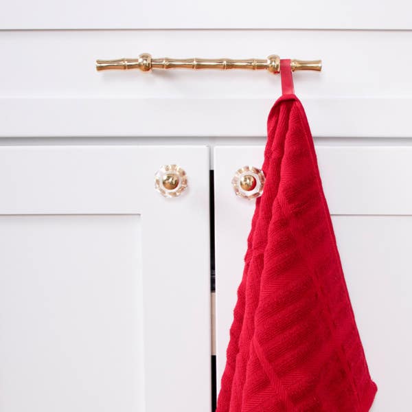 All Clad Solid Kitchen Towel Set; Chili; 2 Pieces