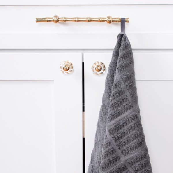 All Clad Solid Kitchen Towel Set; Pewter; 2 Pieces