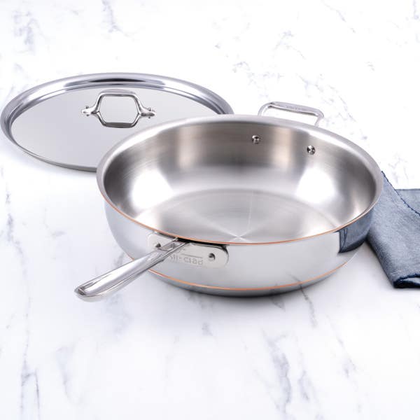 All Clad Copper Core 5-ply Bonded Cookware; Essential Pan; 6 Quart