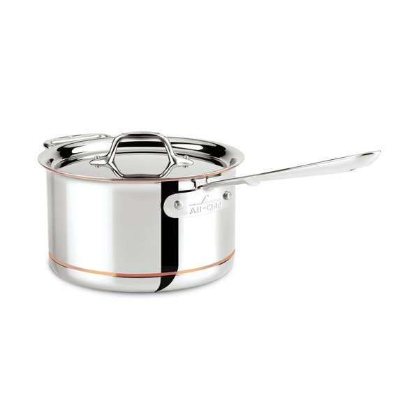 all clad Copper Core 5-ply Bonded Cookware; Sauce Pan with lid; 4 quart all clad Copper Core 5-ply Bonded Cookware; Sauce Pan with lid; 4 quart