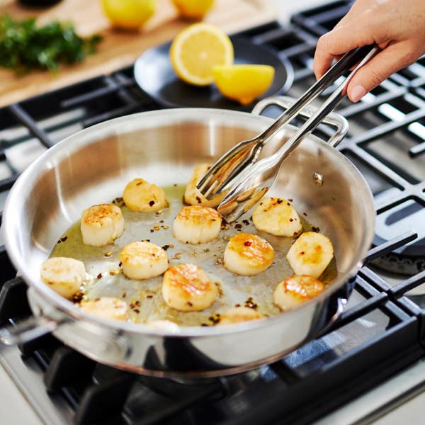 All Clad Copper Core 5-ply Bonded Cookware; Saute Pan With Lid; 5 Quart