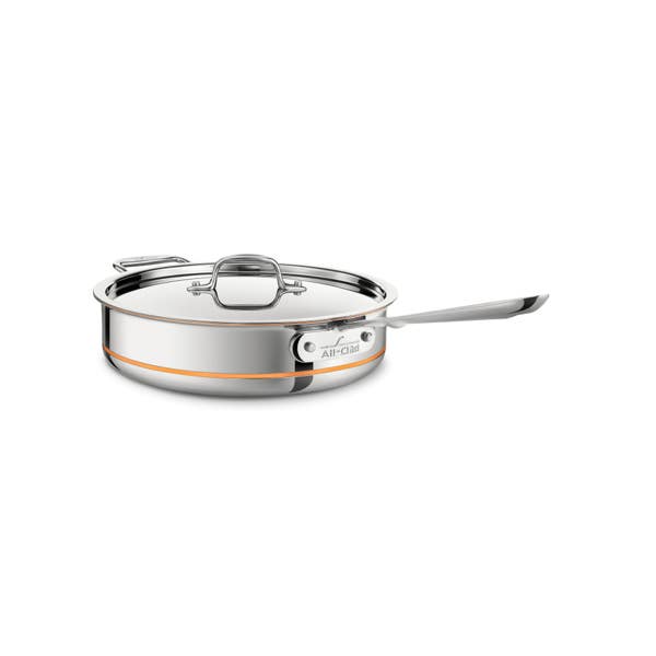 all clad Copper Core 5-ply Bonded Cookware; Saute Pan with lid; 5 quart all clad Copper Core 5-ply Bonded Cookware; Saute Pan with lid; 5 quart