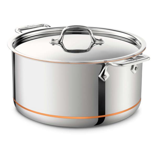 all clad Copper Core 5-ply Bonded Cookware; Stockpot with lid; 8 quart