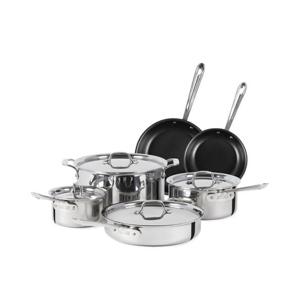 all clad D3 Pro Nonstick 3-ply Bonded Cookware Set 10 Piece