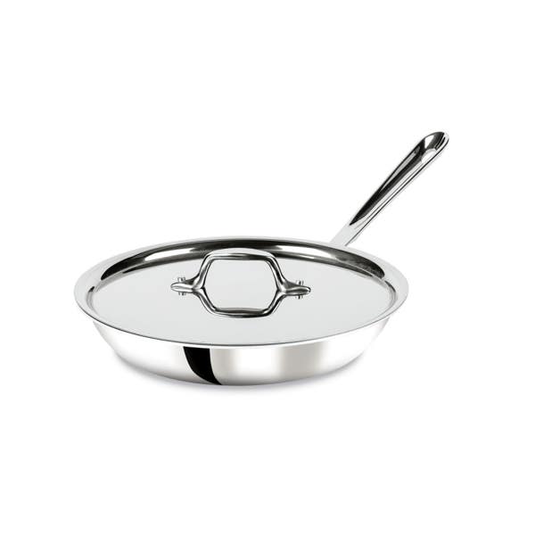 all clad D3 Stainless 3-Ply Bonded Cookware Fry Pan with Lid 10 inch