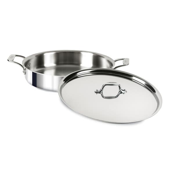 All Clad D3 Stainless 3-ply Bonded Cookware Mother Of All Pans With Lid 6 Quart