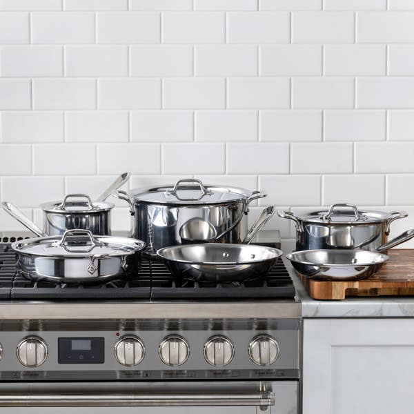 All Clad D3 Stainless 3-ply Bonded Cookware Set 10 Piece Set