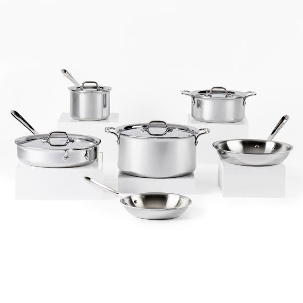 all clad D3 Stainless 3-ply Bonded Cookware Set 10 piece Set