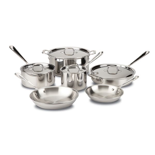 all clad D3 Stainless 3-ply Bonded Cookware Set 10 piece Set