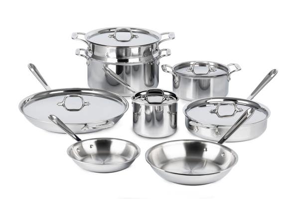 all clad D3 Stainless 3-ply Bonded Cookware Set 13 piece Set
