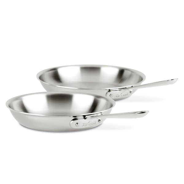 all clad D3 Stainless 3-ply Bonded Cookware Set 2 piece Fry Pan Set 10 & 12 inch