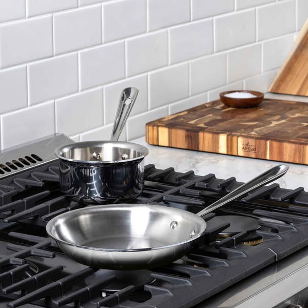 All Clad D3 Stainless 3-ply Bonded Cookware Set 2 Piece Kitchen Helper Set