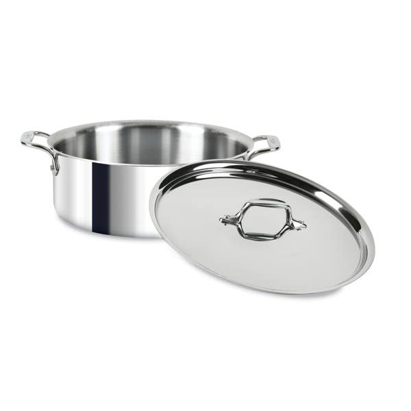 All Clad D3 Stainless 3-ply Bonded Cookware Stockpot With Lid 6 Quart