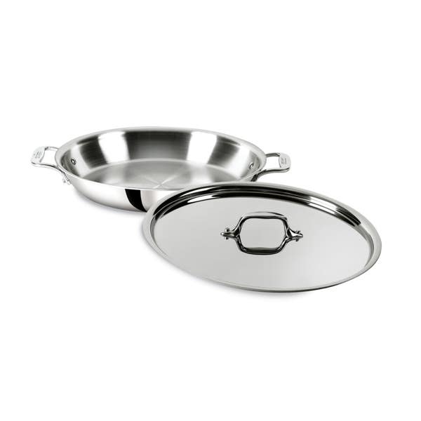 All Clad D3 Stainless 3-ply Bonded Cookware Universal Pan With Lid 3 Quart