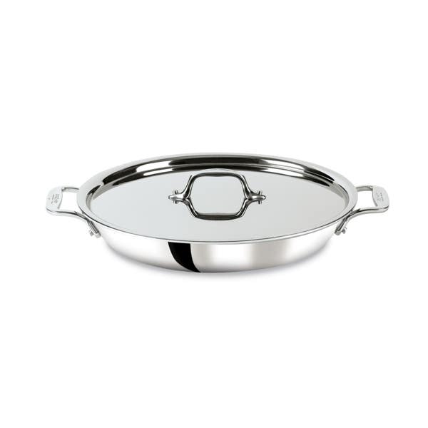all clad D3 Stainless 3-ply Bonded Cookware Universal Pan with lid 3 quart