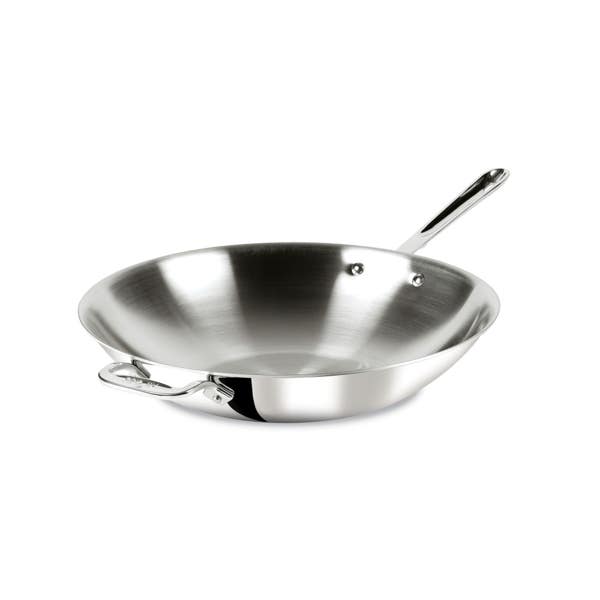 all clad D3 Stainless 3-Ply Bonded Cookware Wok 14 inch
