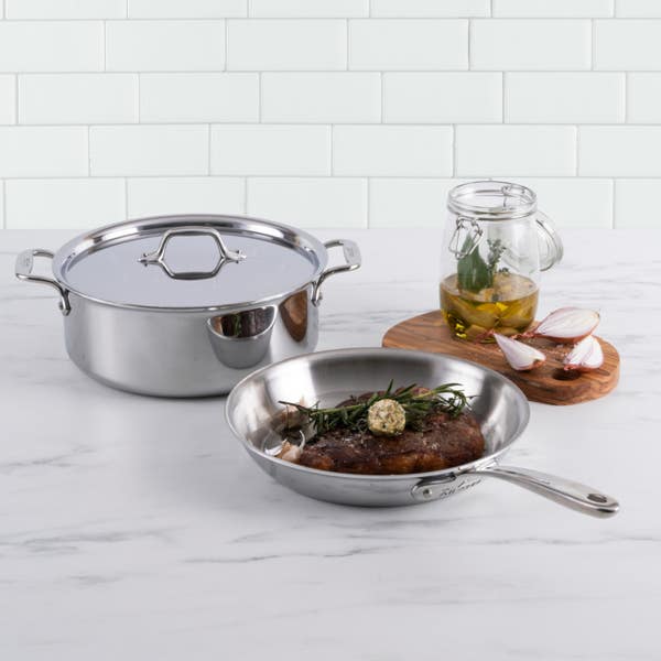 All Clad D3 Stainless Everyday 3 Piece Pots And Pans Cookware Set