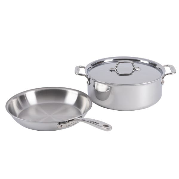 all clad D3 Stainless Everyday 3 Piece Pots and Pans Cookware Set