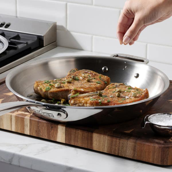 All Clad D3 Stainless Everyday 3-ply Bonded Cookware Fry Pan Set 10.5 And 12.5 Inch