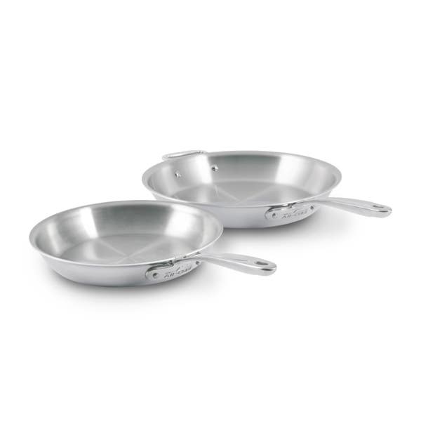 all clad D3 Stainless Everyday 3-ply Bonded Cookware Fry Pan Set 10.5 and 12.5 inch
