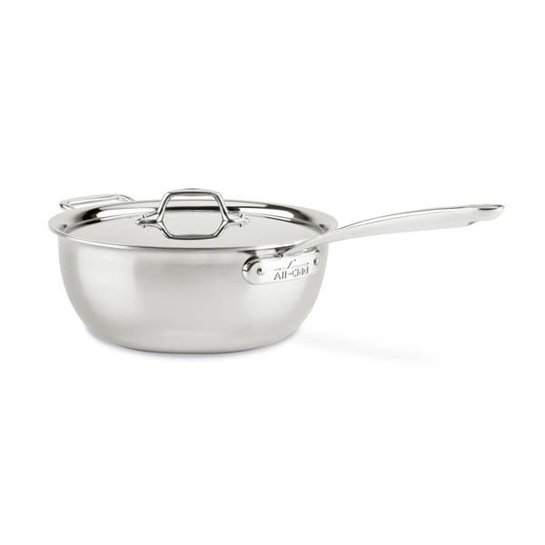 all clad D3 Stainless Everyday 3-ply Bonded Cookware Ragù Pan with lid 5.5 quart