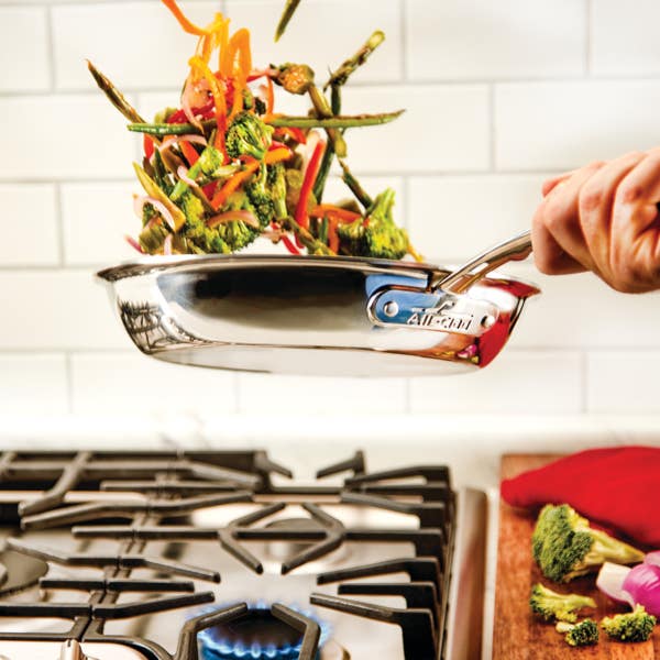 All Clad D3 Stainless Everyday 3-ply Bonded Cookware Sauté Pan With Lid 3 Quart