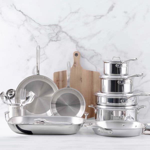 All Clad D3 Stainless Everyday 3-ply Bonded Cookware Set 20 Piece Set