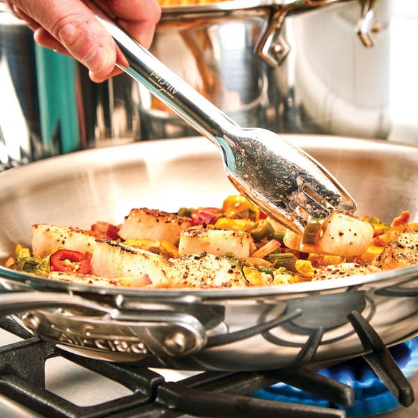 All Clad D3 Stainless Everyday 3-ply Bonded Cookware; Skillet; 10.5 Inch