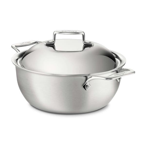 all clad D5 Stainless Brushed 5-ply Bonded Cookware; Dutch Oven; 5.5 quart