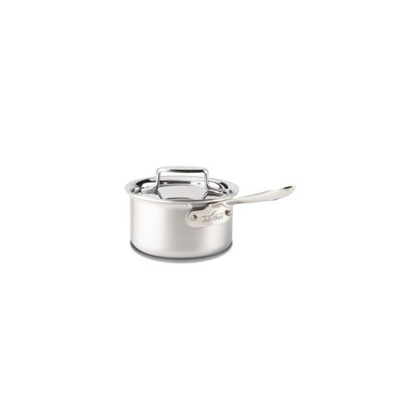 all clad D5 Stainless Brushed 5-ply Bonded Cookware; Sauce Pan with lid; 1.5 quart