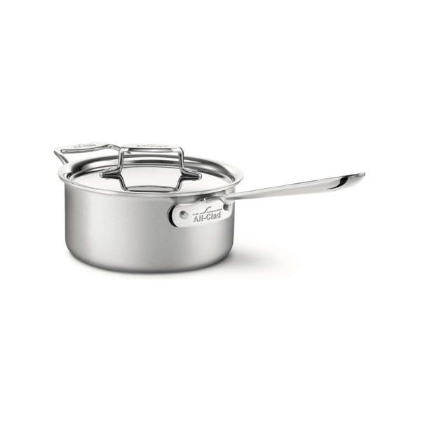 all clad D5 Stainless Brushed 5-ply Bonded Cookware; Sauce Pan with lid; 3 quart