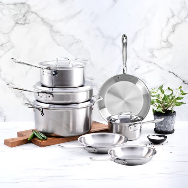 All Clad D5 Stainless Brushed 5-ply Bonded Cookware Set 11 Piece Set