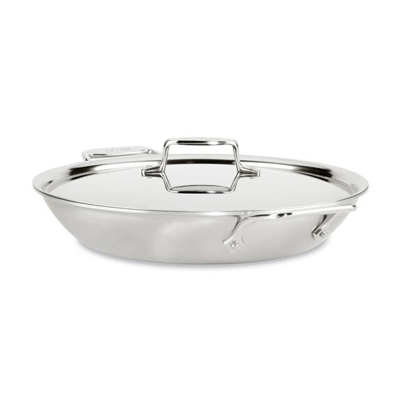 all clad D5 Stainless Brushed 5-ply Bonded Cookware; Universal Pan with lid; 4.5 qt