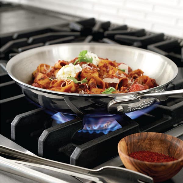 All Clad D5 Stainless Polished 5-ply Bonded Cookware; Fry Pan; 8 Inch