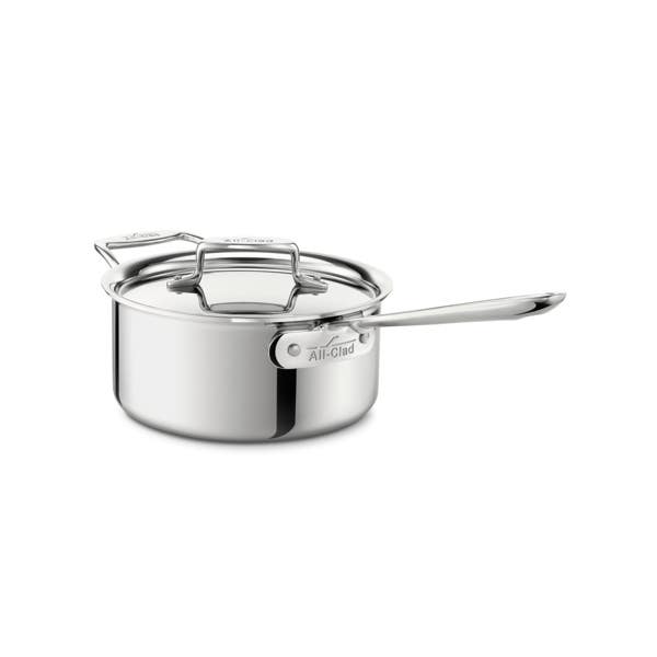 all clad D5 Stainless Polished 5-ply Bonded Cookware; Sauce Pan with lid; 3 quart