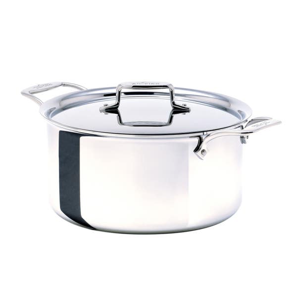 all clad D5 Stainless Polished 5-ply Bonded Cookware; Stockpot with lid; 8 quart